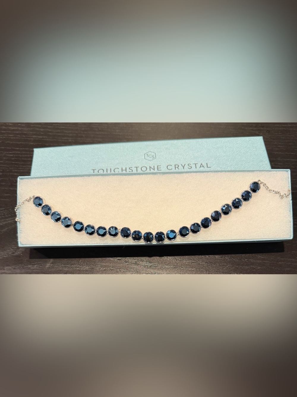 Touchstone Crystal Deep Blue Crystal Necklace